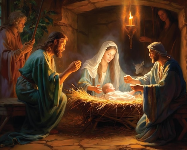christmas nativity illustration