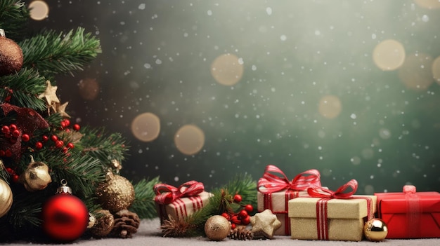 Christmas or New Year background Christmas and new year holidays concept Generative AI