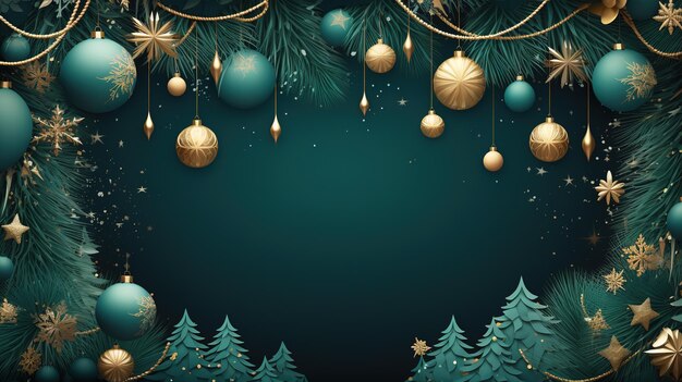 Christmas and New Year background Generative AI