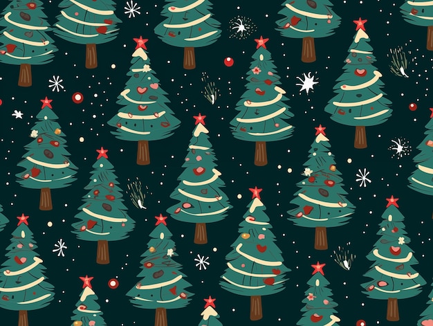 Christmas and New Year background pattern