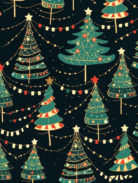 Photo christmas and new year background pattern