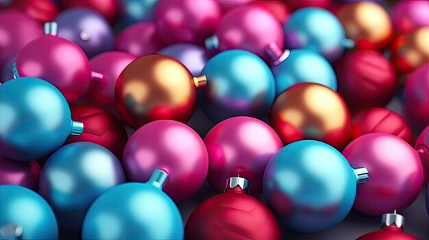 Christmas or new year background with colofull balls