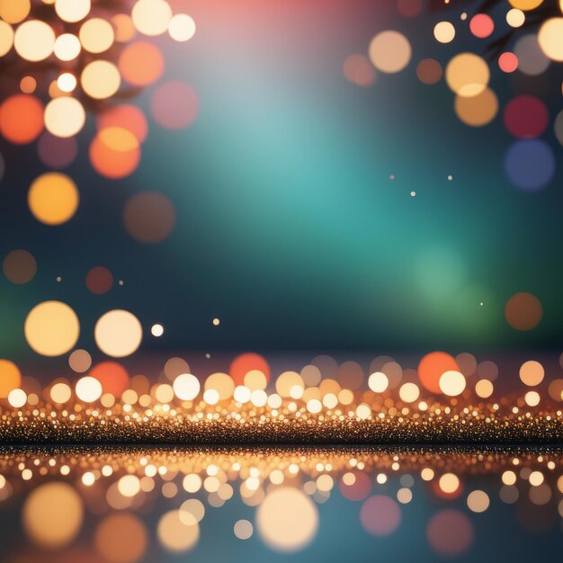 christmas and new year background with golden bokeh lights christmas and new year background wi