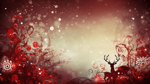 Christmas New Year background with toys branches vintage background Header banner mockup with