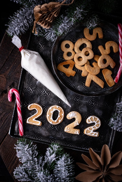 Christmas and new year cookies