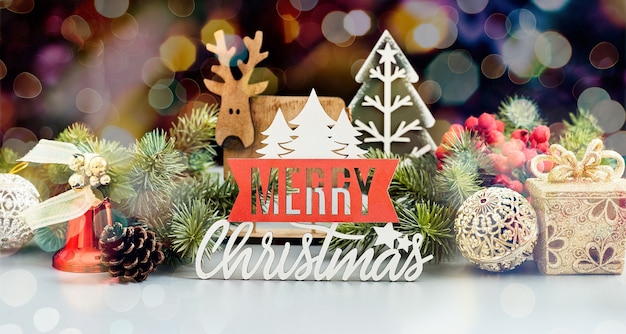 Christmas or New Year dark background, Christmas holidays background with copy space for your text  with season decorations, space for a text, view from above.