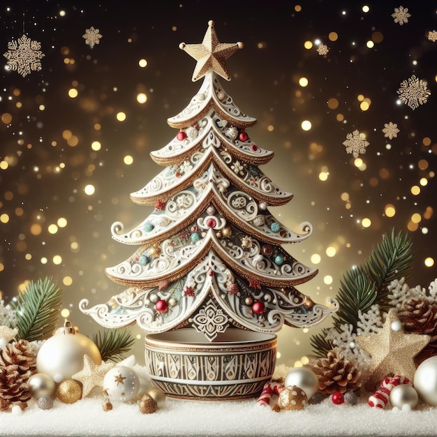 Christmas new year decoration background for social media and banners