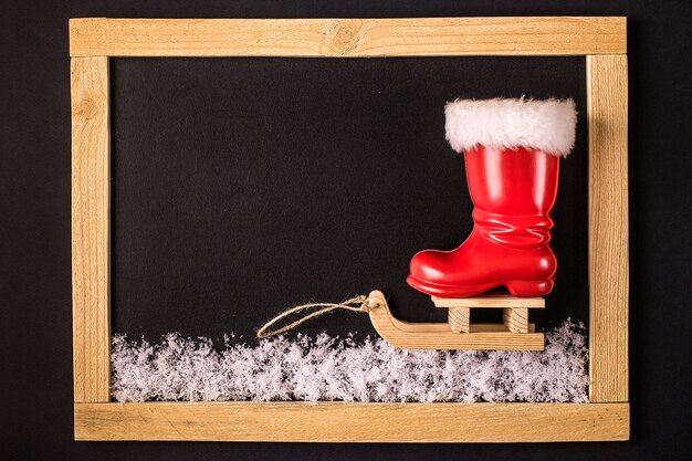 Foto decorazione natalizia e capodanno realizzata in cornice