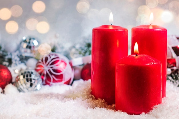 クリスマスと年末年始の背景、冬の季節。クリスマスグリーティングカード