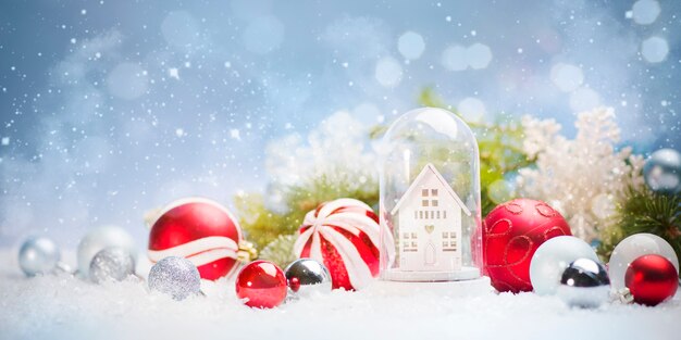 Christmas and New Year holidays background .