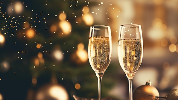 Christmas and New Year Holidays with Champagne