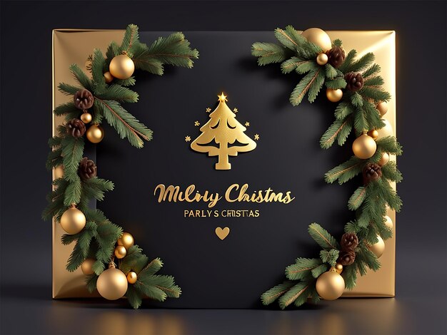 Photo christmas new year template background