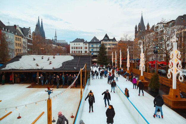 Christmas New Years Market in Dresden Saxony Germany December 21 2022