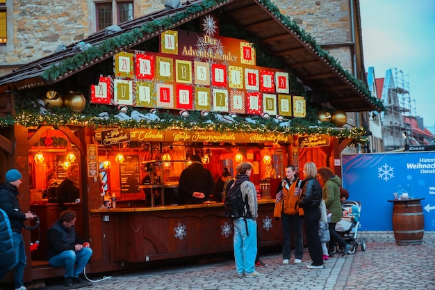 Christmas New Years Market in Dresden Saxony Germany December 21 2022