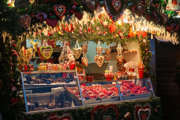 Christmas new years market in dresden saxony germany december