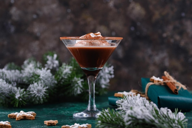 Christmas north pole martini cocktail