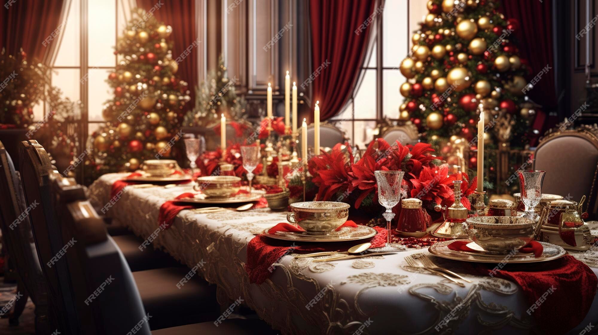 Premium AI Image | Christmas Office Potluck Feast