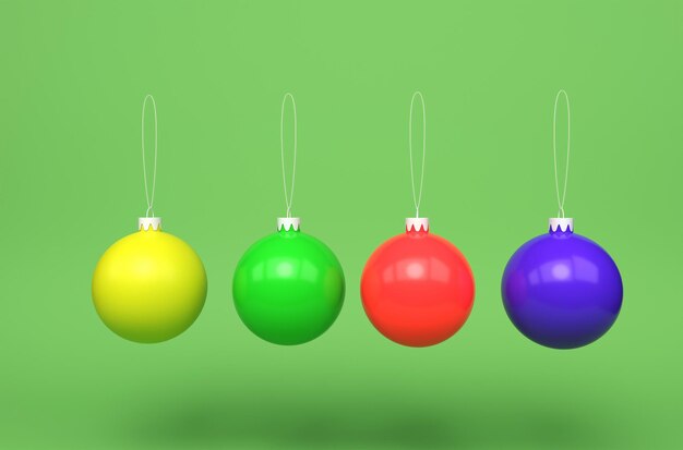 Christmas ornament ball 3d illustration on Mantis background