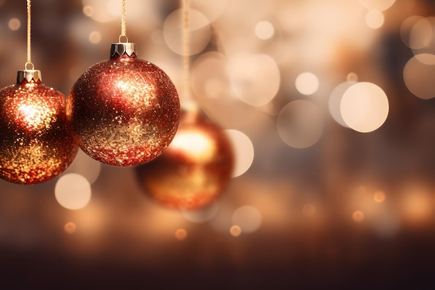 Christmas ornament bokeh background