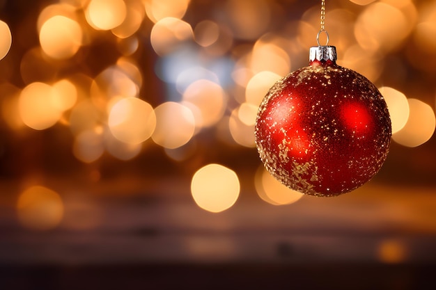 Christmas ornament bokeh background