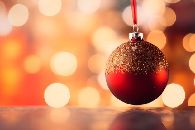 Christmas ornament bokeh background