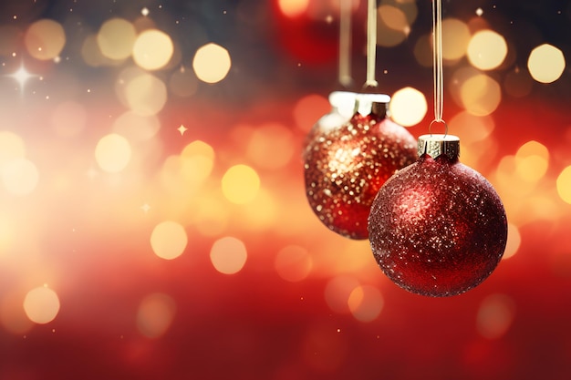 Christmas ornament bokeh background