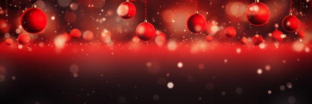 Фото Рождественское украшение на красном фоне