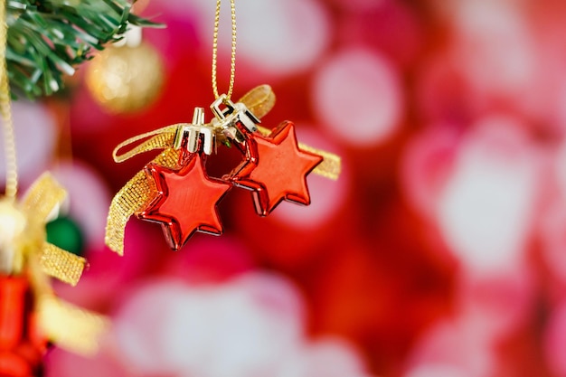 Christmas ornaments on the tree