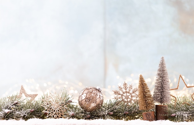 Christmas ornaments with string lights