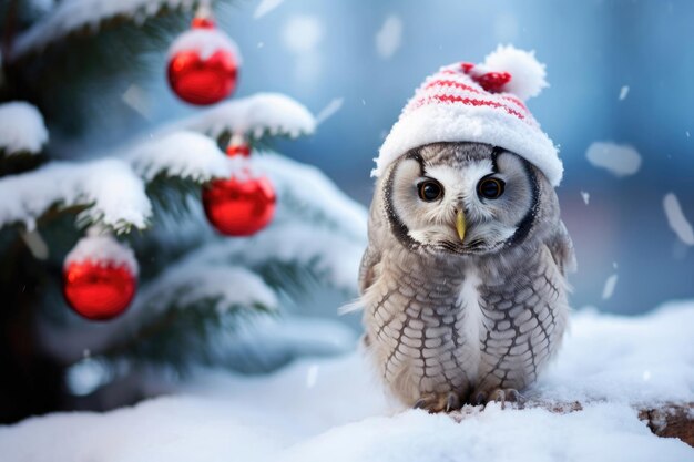 写真 野生のクリスマスフクロウ