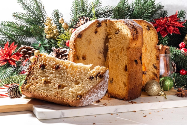 Christmas pannettone cake