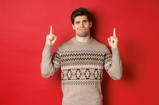 Christmas party and holidays concept concept with handsome young man