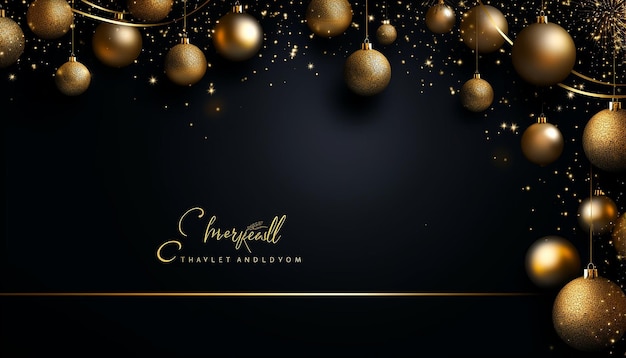 Christmas party poster on black background