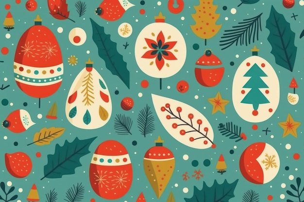 Christmas pattern Beautiful illustration picture Generative AI