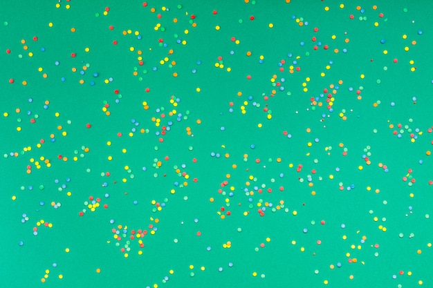 Christmas pattern green paper colorful confetti