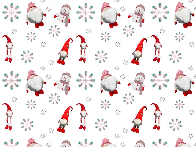 Christmas pattern santa claus snowflakes