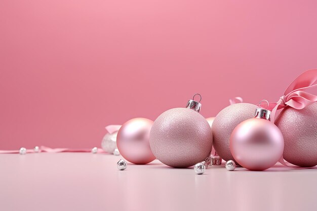 Christmas pink composition