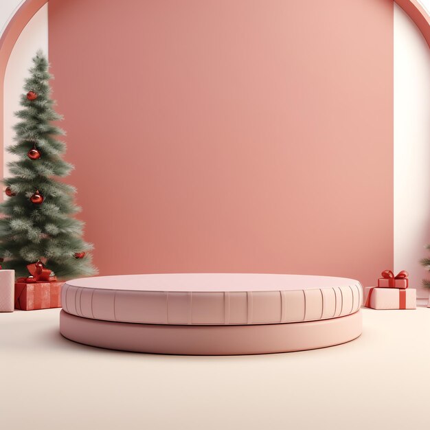 Christmas podium pedestal stand for product photo