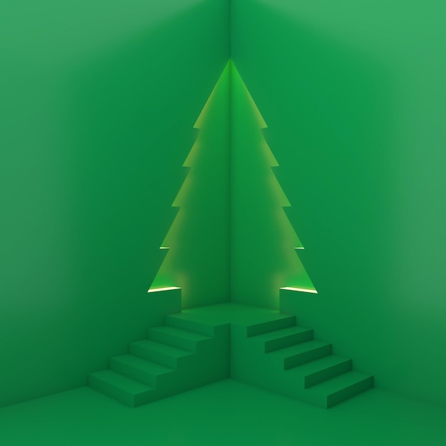 Christmas podium scene background