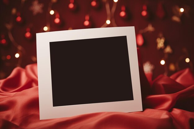 Christmas polaroid photo frames mockup adding a touch of nostalgia to photos