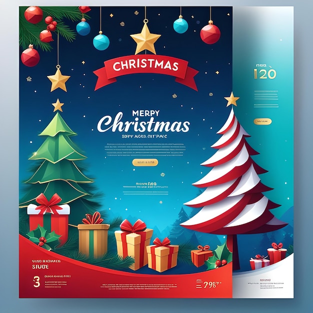 Photo christmas poster design