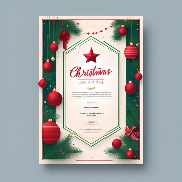 Photo christmas poster design