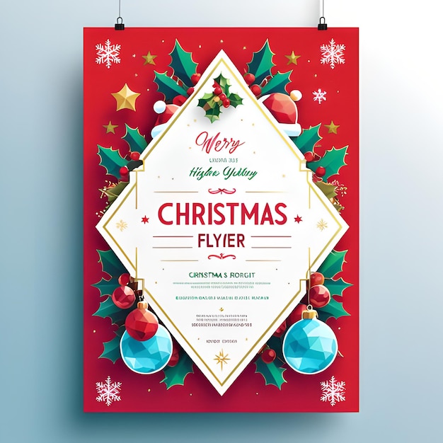 Photo christmas poster design