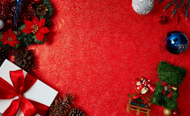 Christmas red paper background