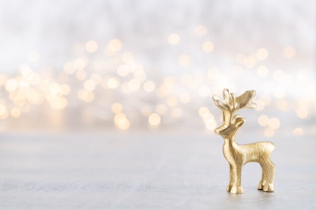 Christmas reindeer. christmas or new year minimal concept.