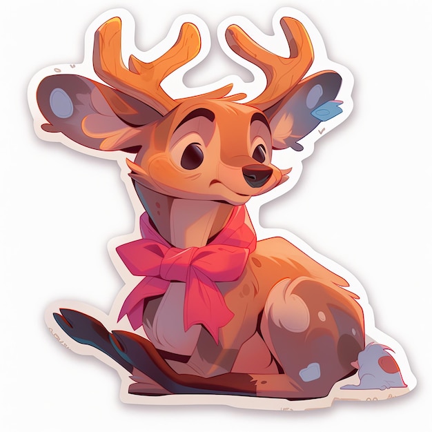 Photo christmas reindeer sticker