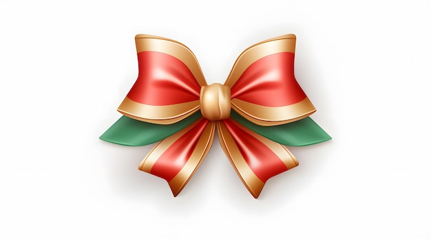 Photo christmas ribbon decoration icon illustration