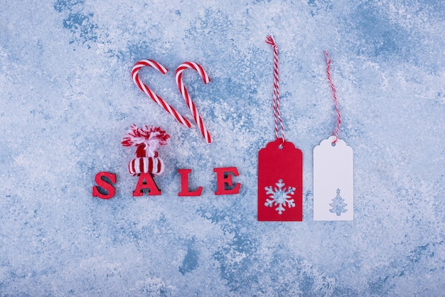 Photo christmas sale concept with text