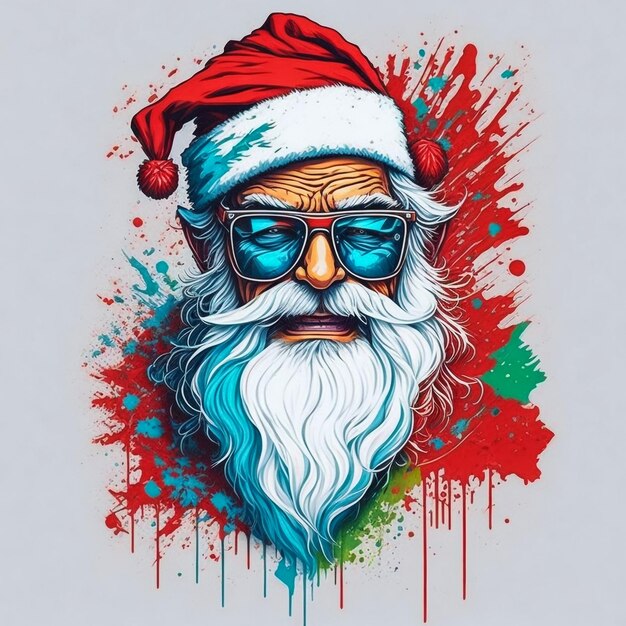 Christmas Santa Claus T shirt Art Work