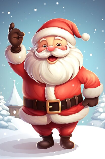 Photo christmas santa claus waving hand